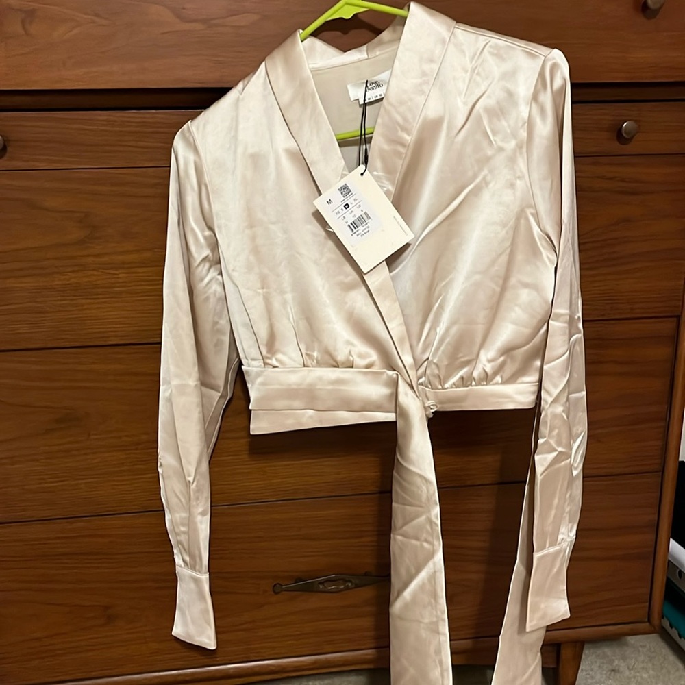 Kehlani Wrap Front Sash Tie Top